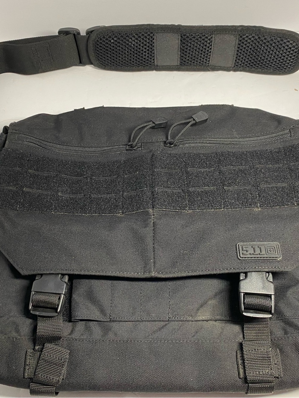 5.11 Tactical Black Messenger Bag with MOLLE Webbing